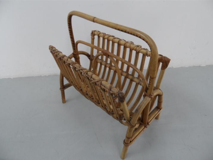 Vintage bamboe lektuurmand