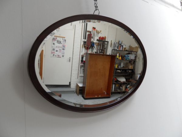 Ovale mahonie spiegel
