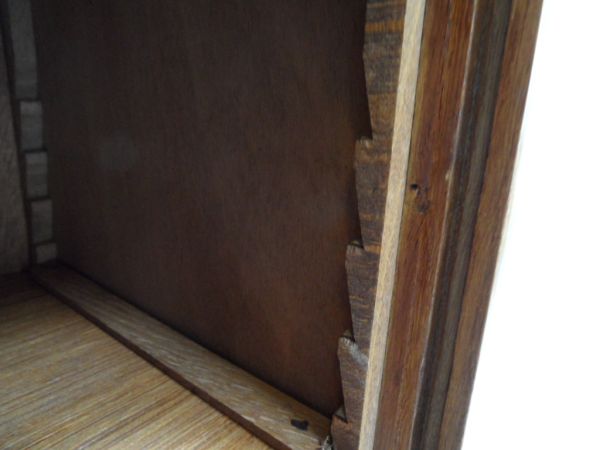 Oak filing cabinet with roller shutter