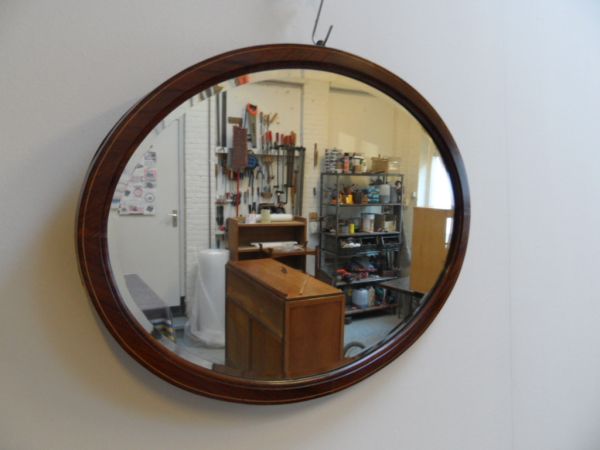 Ovale mahonie spiegel