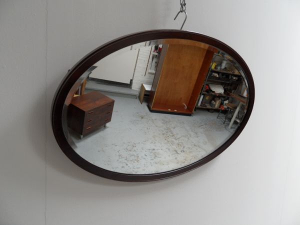 Ovale mahonie spiegel