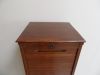 Oak filing cabinet with roller shutter