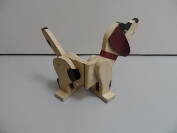 Vintage wooden dogs