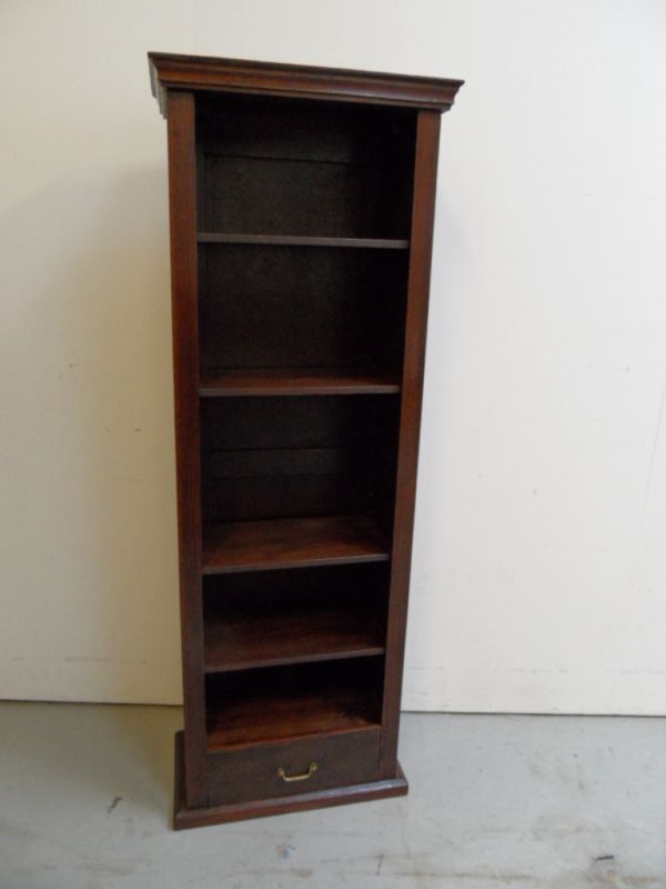 oak  open bookcase