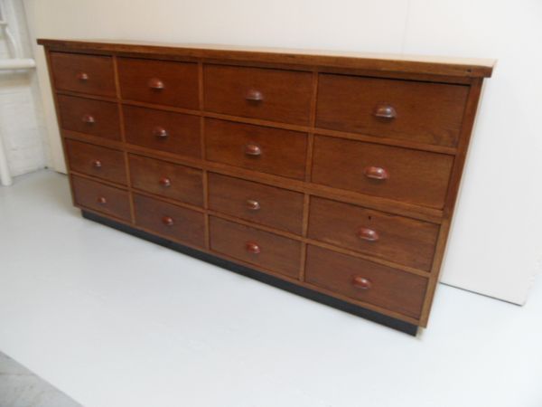 Oak shop display cabinet