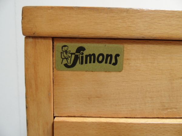 Vintage school cabinet with drawers