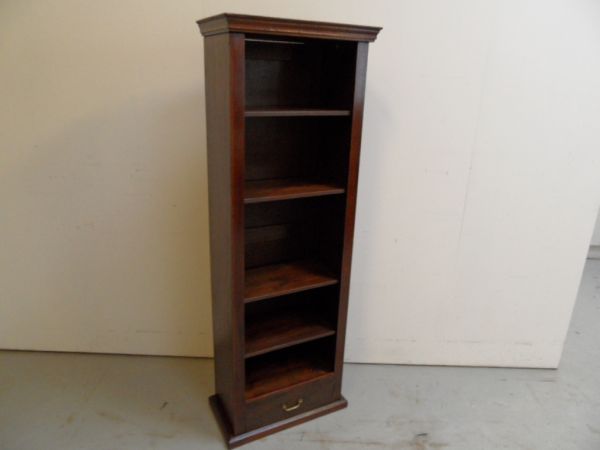 oak  open bookcase