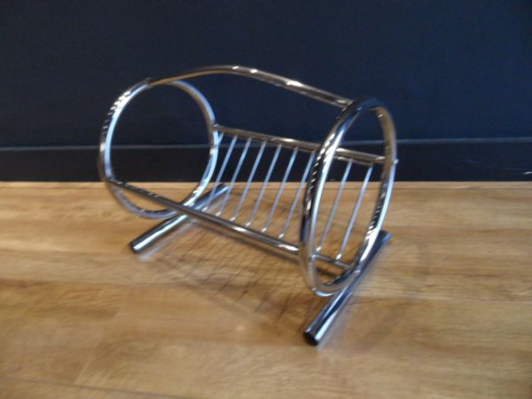 Chrome magazine rack