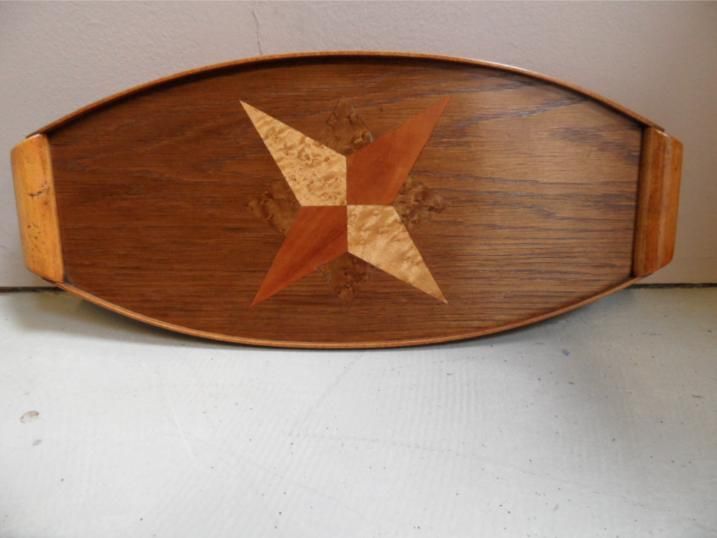 Vintage tray with inlay