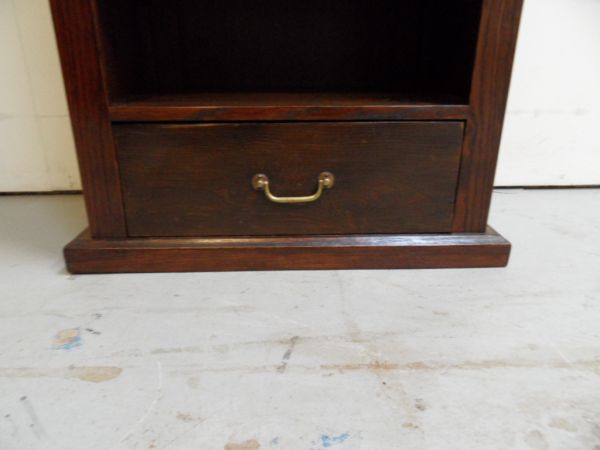 oak  open bookcase