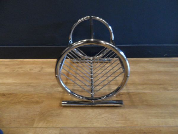 Chrome magazine rack