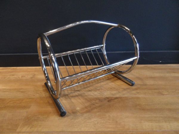 Chrome magazine rack