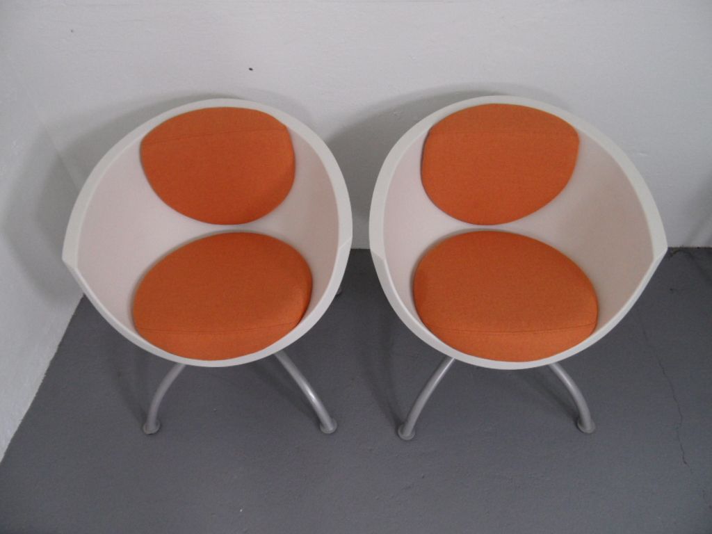 Set van 2 kuipstoelen 1980's