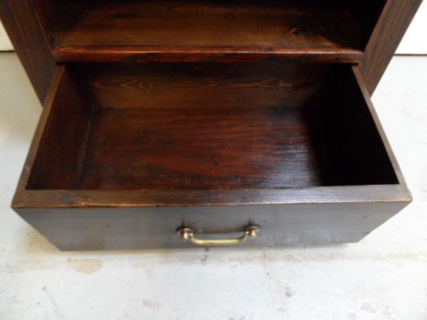 oak  open bookcase