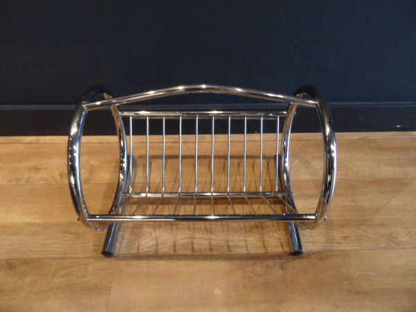 Chrome magazine rack
