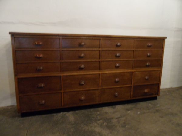 Vintage oak filing cabinet