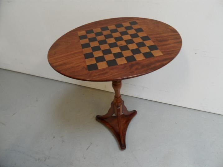 Antique mahogany chess table