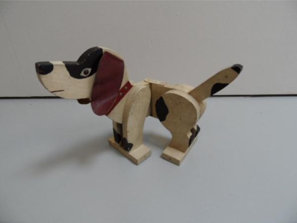 Vintage wooden dogs