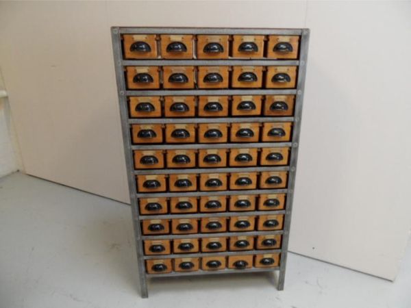 Filing cabinet with 45 drawers